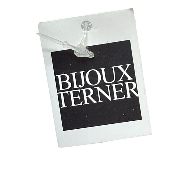 Bijoux Terner Black Evening Bag NEW WITH TAGS Satin with Rhinestone Detail - Picture 10 of 11